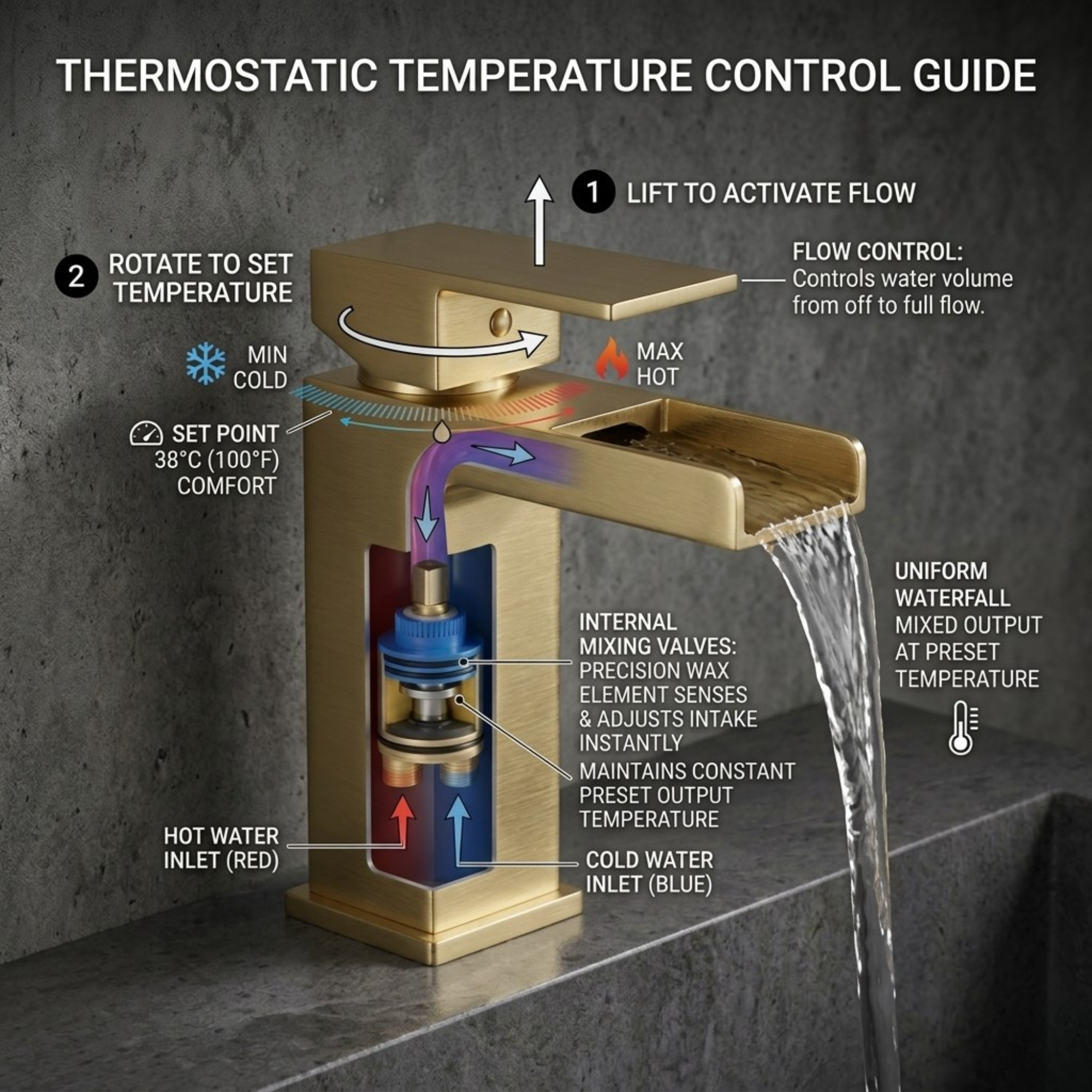Waterfall Basin Mixer Tap
