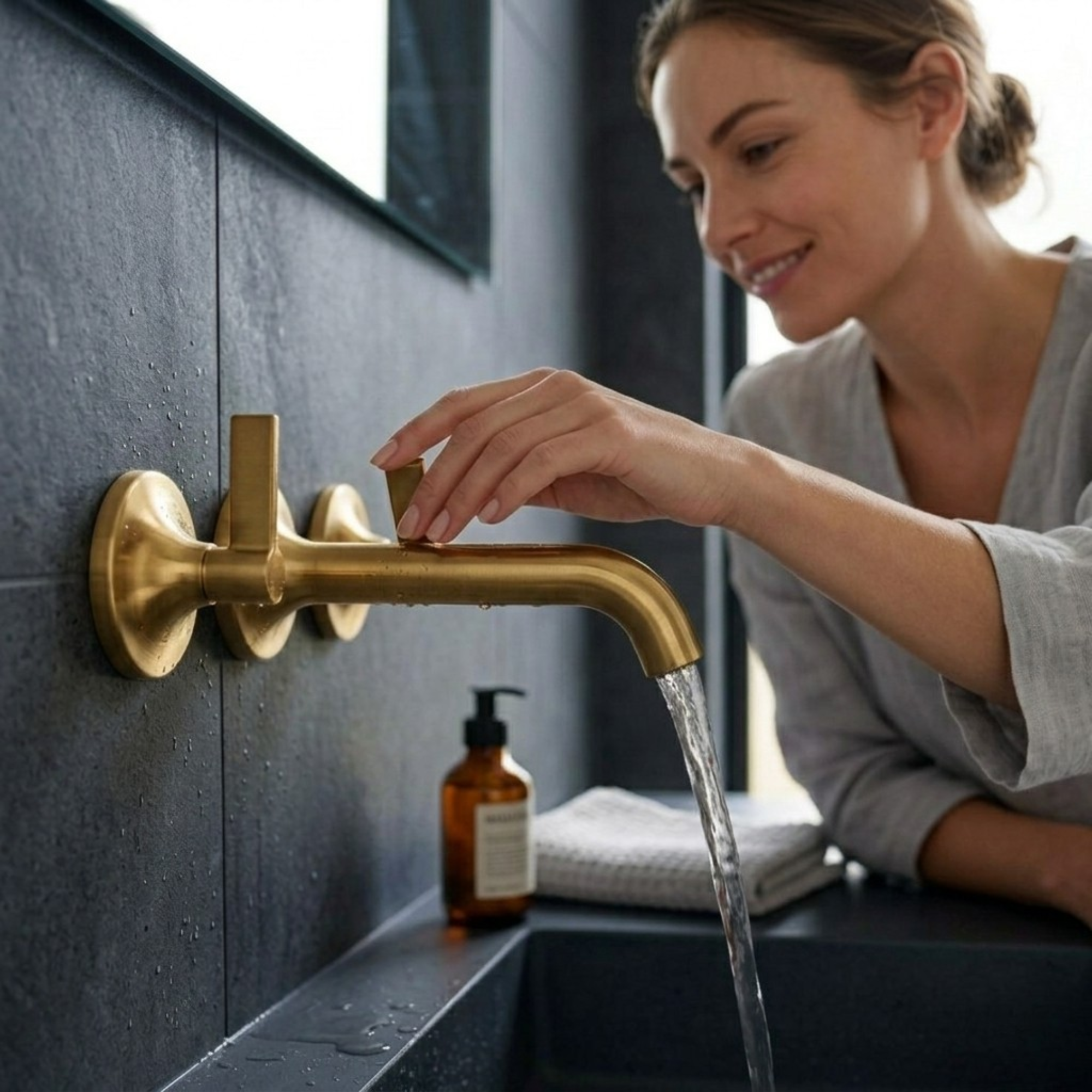 Arlo Bath Filler – Brass