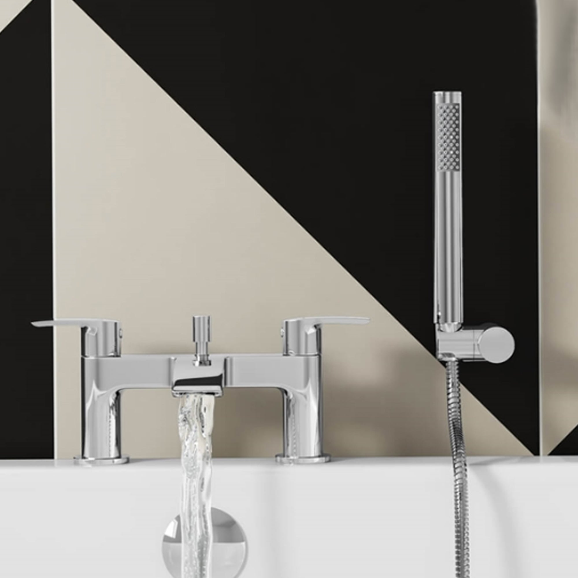 Capri Bath Shower Mixer Tap with Shower Kit – Chrome