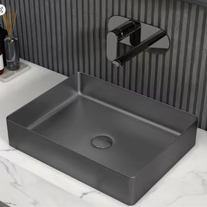 Countertop Basin – 526x346x120mm Stainless Steel – Black