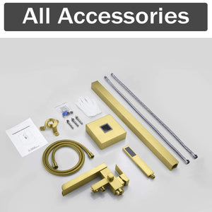 Floor Mounted Freestanding Bath Shower Mixer – Brass