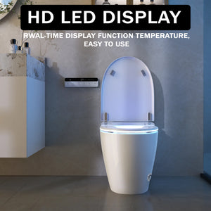 Smart Bidet Toilet with Self-Cleaning Spray – Soft Close, 430x390x370mm, White