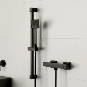 ARKO Verda Basin Mixer Tap, Bath Filler & Handheld Shower Set with Bath Waste – Black