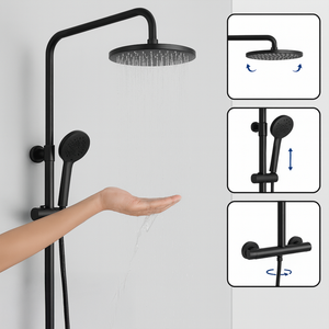 ARKO Capri Bath Filler & Mixer Shower Set - Black
