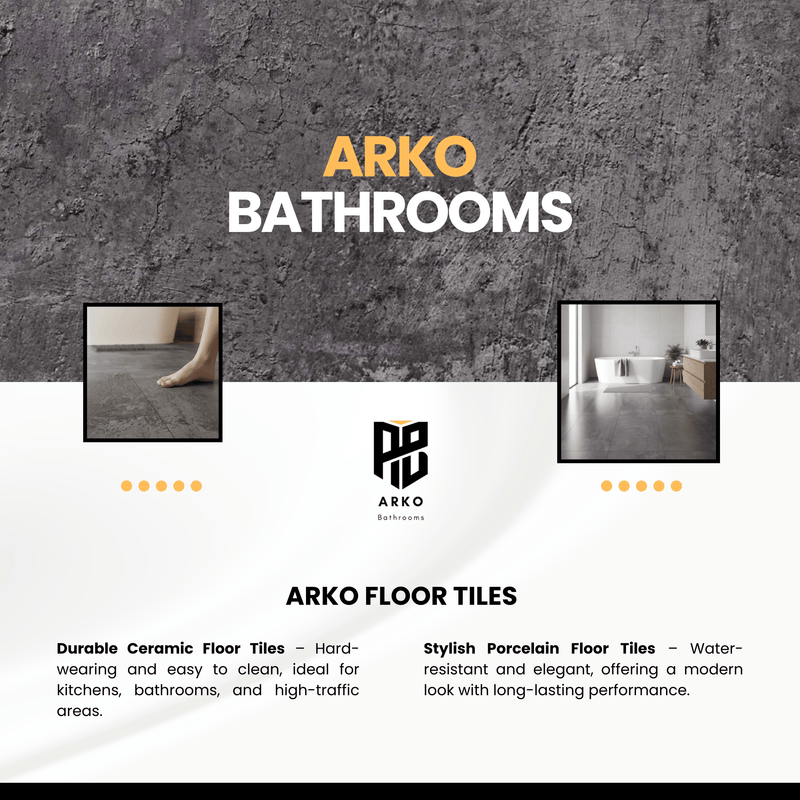 ARKO SPC Vinyl Click Flooring – Anthracite Marble, 1.86m² Pack, 5.35mm Thick, 0.55mm Wear Layer