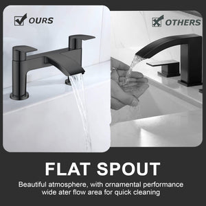 Capri Black Bath Filler Tap