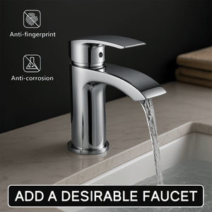 Arko Capri Bath and Basin Mixer Tap with Bath Waste Set - Chrome