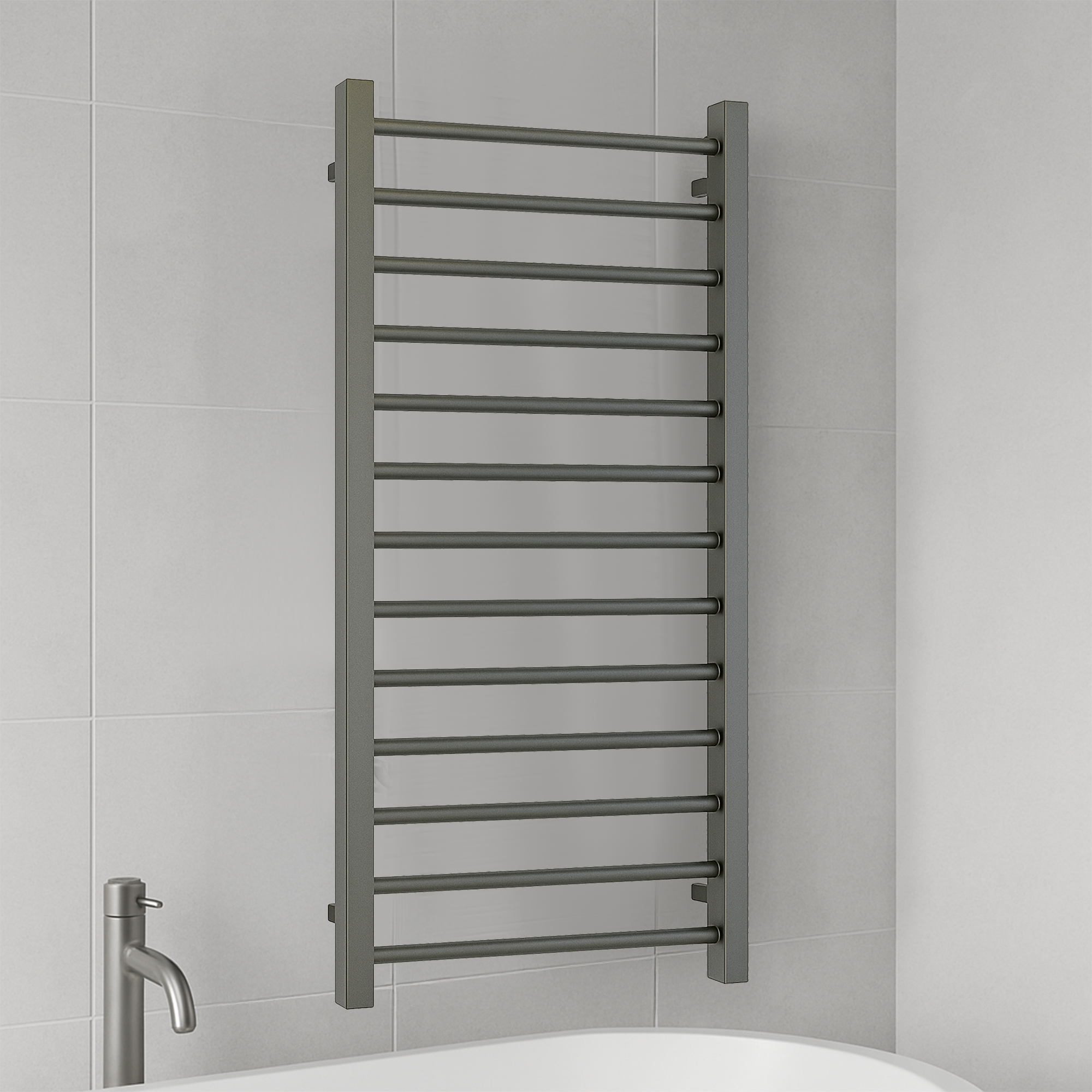 Arko Heated Towel Rail -Gumental– 500 x 1200mm – Straight Bars