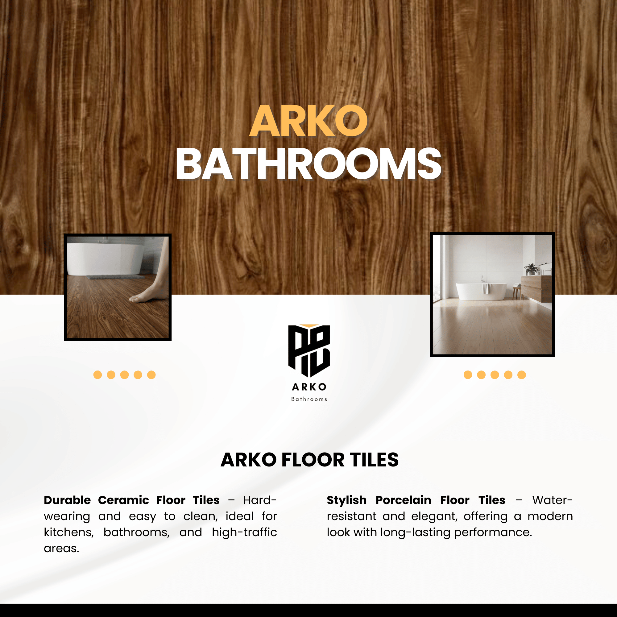 ARKO SPC Vinyl Click Flooring – American Oak, 2.2m² Pack, 5.35mm Thick, 0.55mm Wear Layer