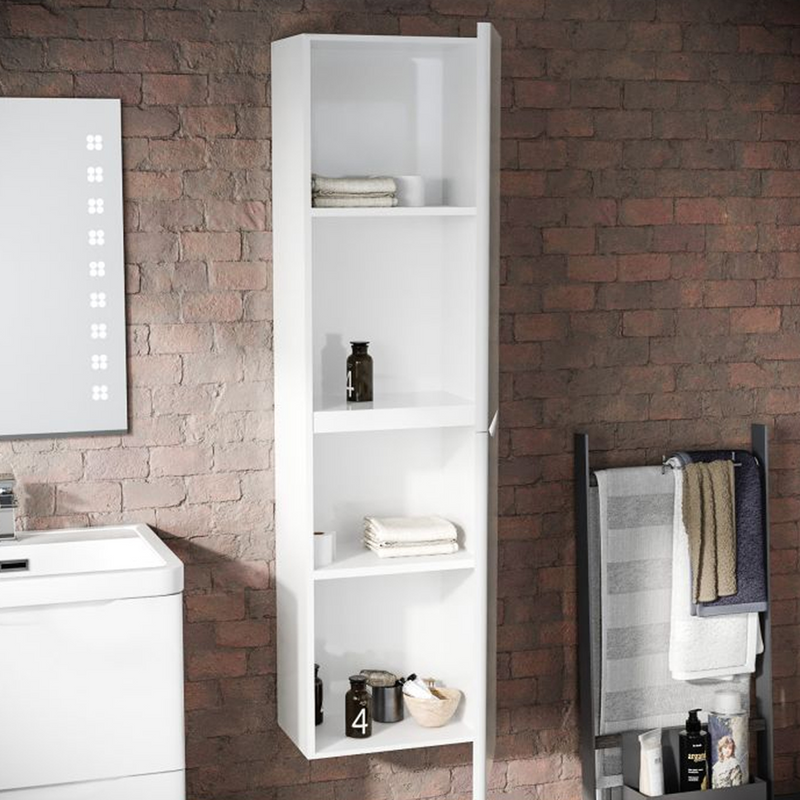 Arko Bathroom Furniture Set 600mm Vanity Unit with Basin, BTW WC Unit with Soft-Close Seat & 1500mm Tall Storage Cabinet –White