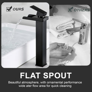 High Rise Mono Basin Mixer Tap – Black