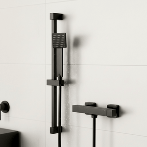ARKO Waterfall Basin Mixer Tap, Bath Filler & Handheld Shower Set with Bath Waste – Black