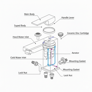 ARKO Verda Bath Shower & Basin Mixer Tap Set – Black