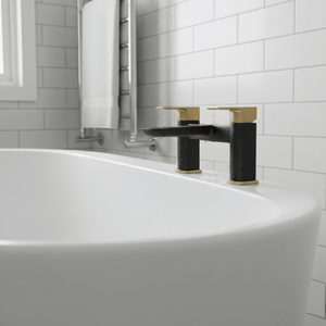 ARKO bath mixer tap, Thermostatic Bath Mixer Tap - BLACK & BRASS