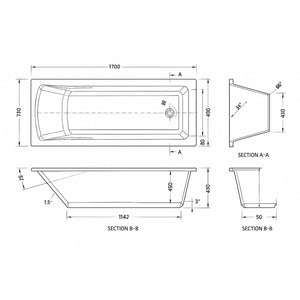 Arko Vista Complete Bathroom Suite -  Brass