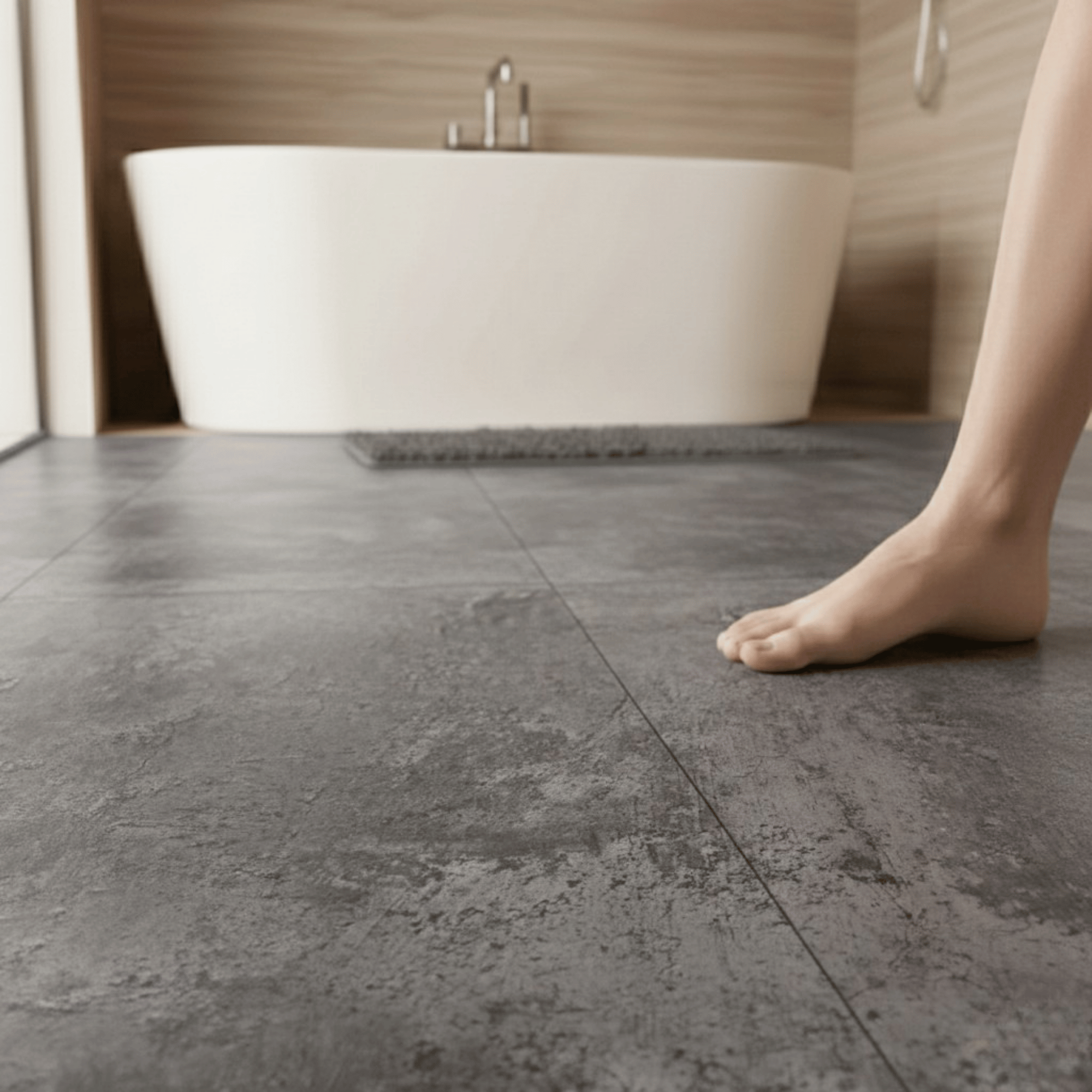 ARKO SPC Vinyl Click Flooring – Anthracite Marble, 1.86m² Pack, 5.35mm Thick, 0.55mm Wear Layer