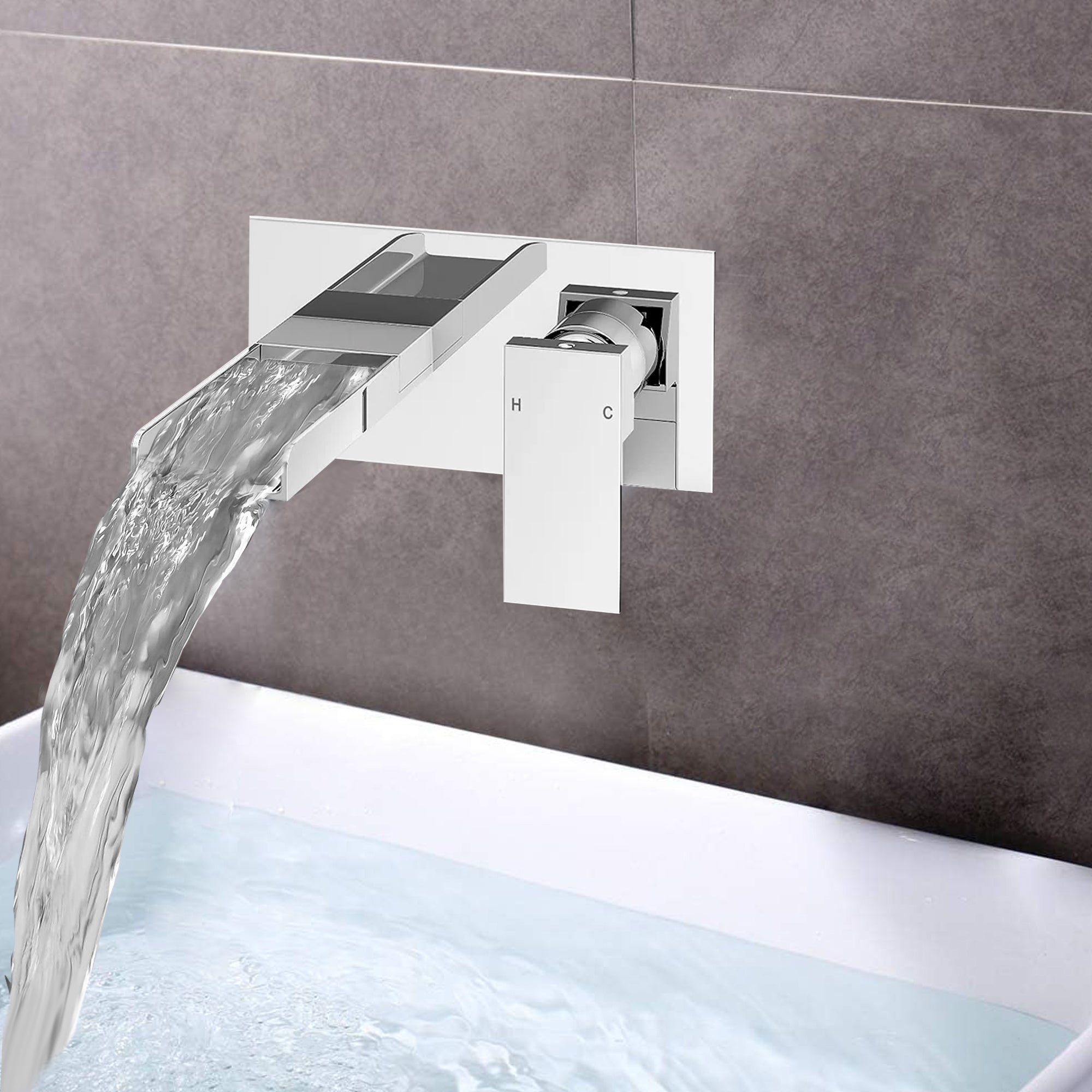 Wall Mounted Bath Filler – Polished Chrome