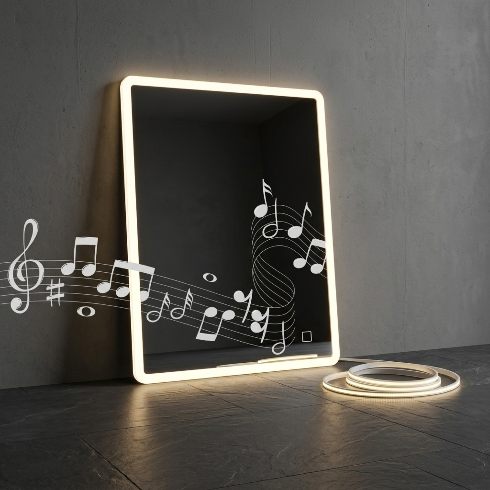 Arko 500x700mm LED Bathroom Mirror with Bluetooth Wall Mounted – Illuminated Vanity Mirror