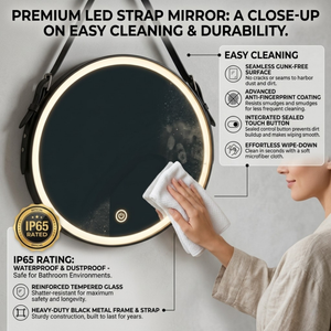 Arko 600x600mm Round LED Bathroom Mirror – Wall Mounted Illuminated Vanity Mirror