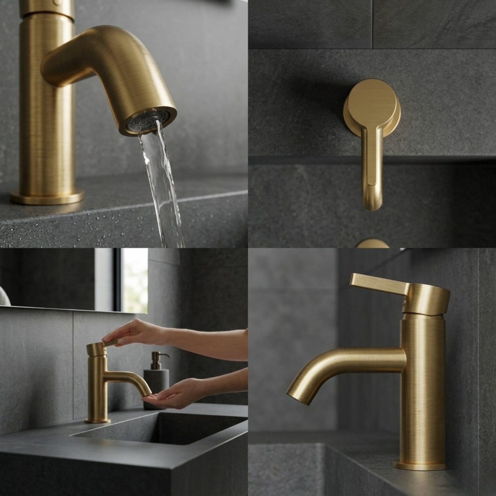 Arlo Round Basin Mixer Tap Brass