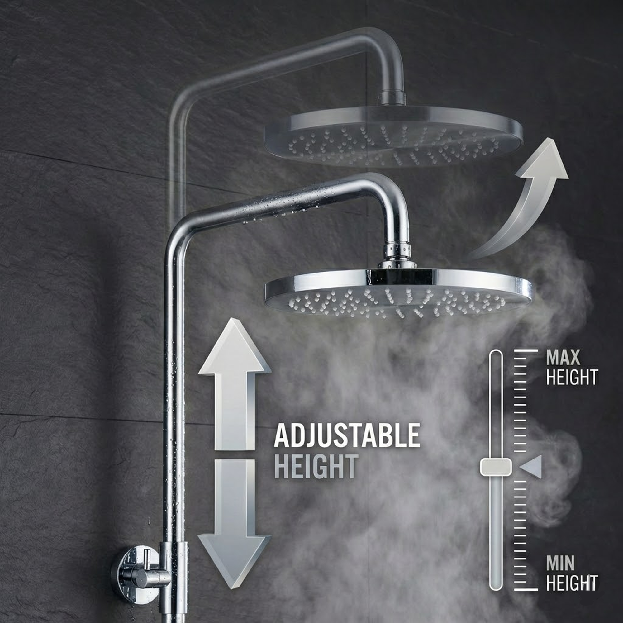 ARKO Capri Basin Mixer Tap, Bath Filler & Thermostatic Mixer Shower Set with Bath Waste – Chrome
