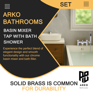 ARKO Capri Bath Shower & Basin Mixer Tap Set – Chrome