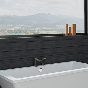 Waterfall Modern Bath Filler Taps- Black