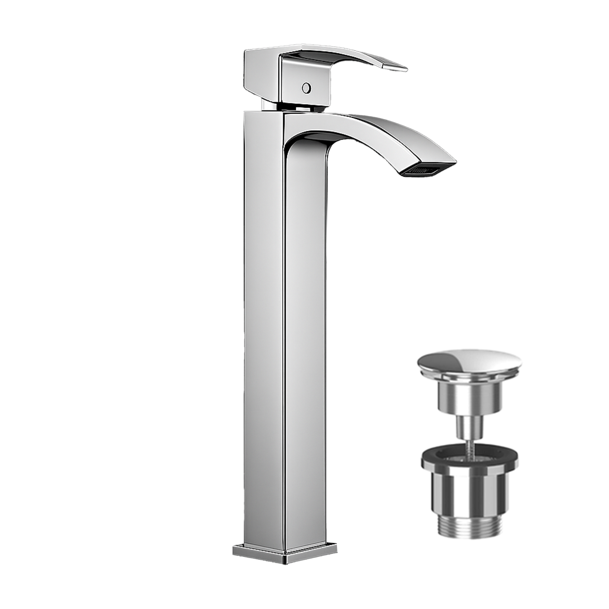 Vista Tall Basin Mixer Tap High Rise – Chrome Finish