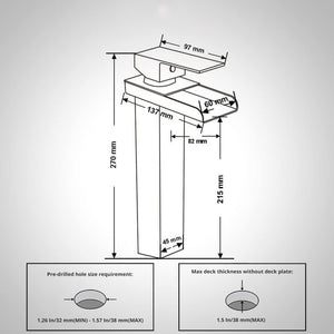 High Rise Mono Basin Mixer Tap – Brass