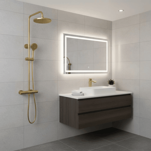 Arko Bathroom Capri Mixer Shower & Basin Mixer Tap Sets with Bath Shower Waste – Brass