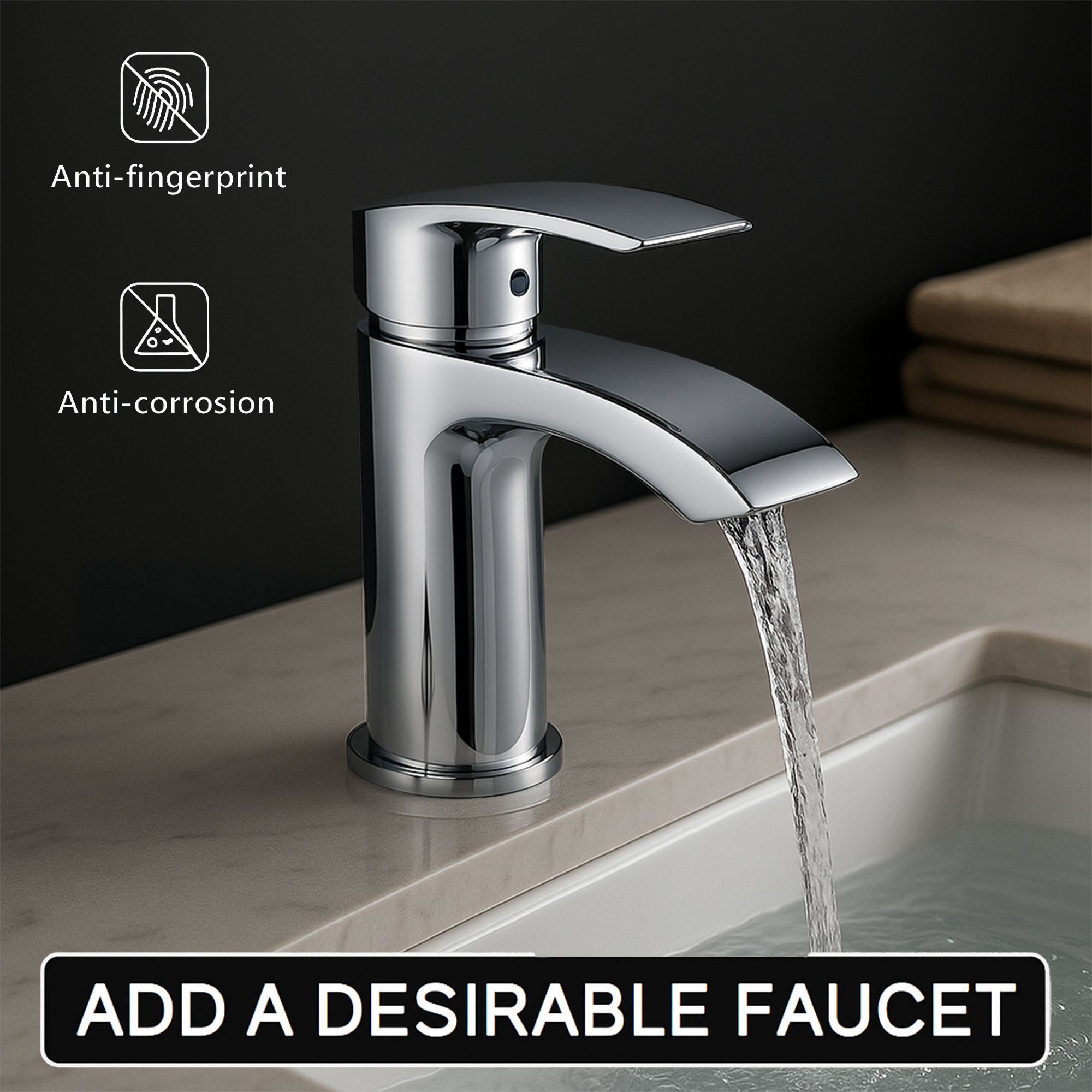 Arko Capri Basin Mixer Tap & Bath Shower Set with Bath Waste – Chrome
