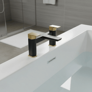 ARKO bath mixer tap, Thermostatic Bath Mixer Tap - BLACK & BRASS