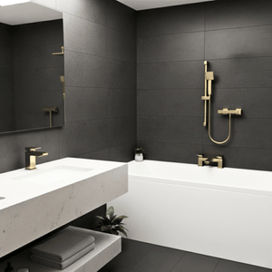 ARKO Verda Bath Filler & Hand Shower Set – Brass
