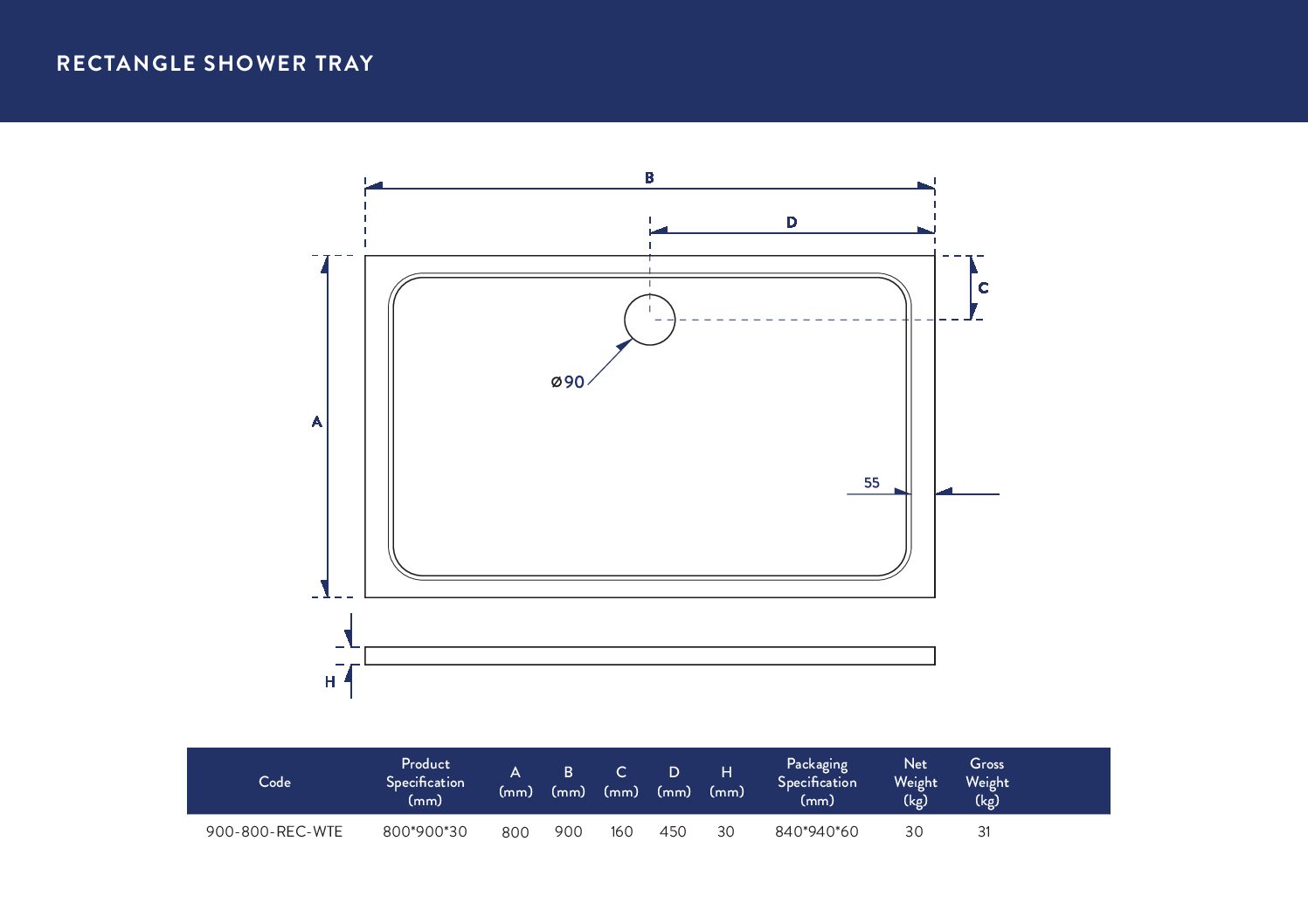 900X800  Tray