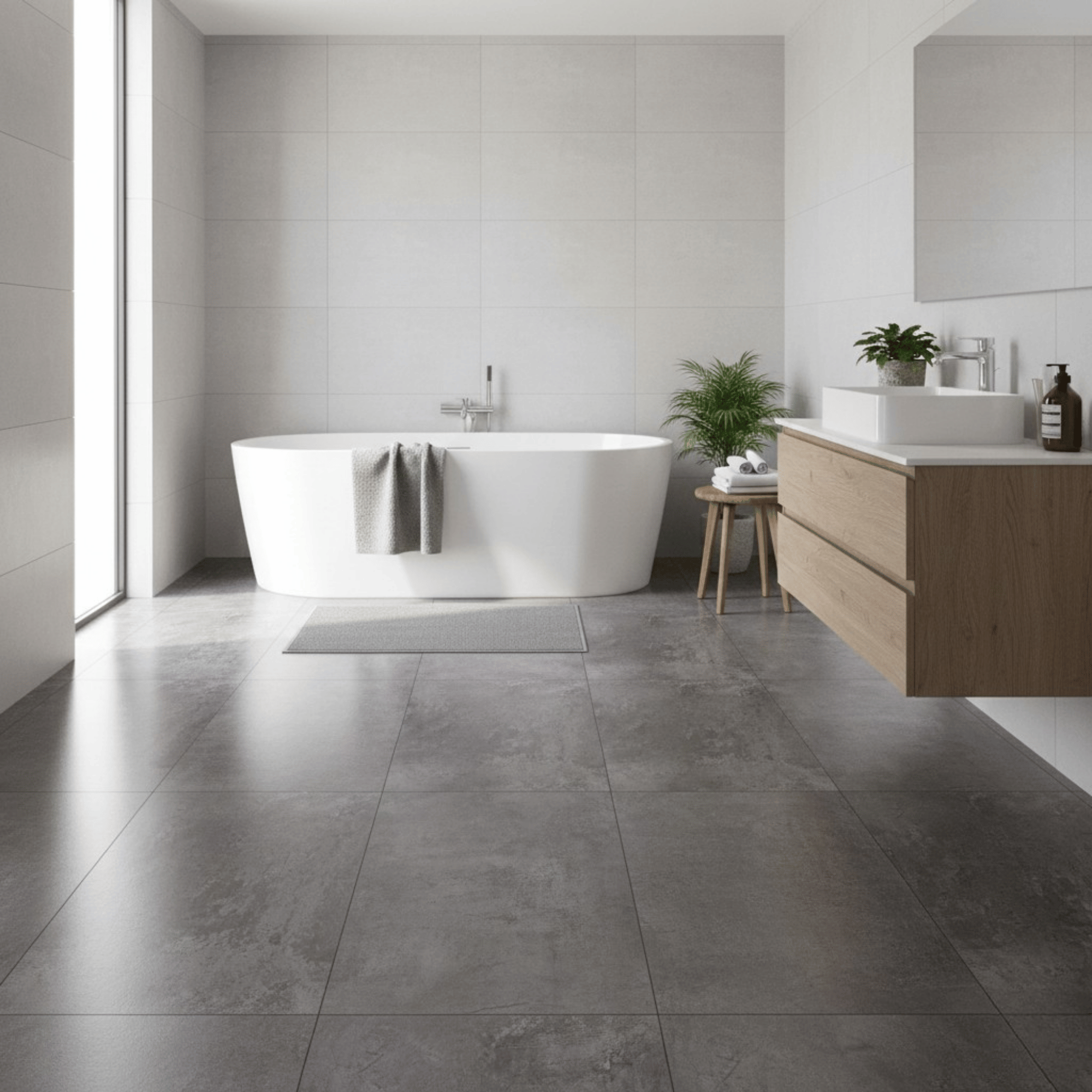ARKO SPC Vinyl Click Flooring – Anthracite Marble, 1.86m² Pack, 5.35mm Thick, 0.55mm Wear Layer