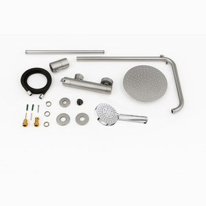 Arko Bathroom Capri Mixer Shower & Basin Mixer Tap Sets with Bath Shower Waste – Chrome