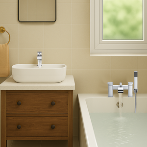 ARKO Vista Bath Shower & Basin Mixer Tap Set – Chrome