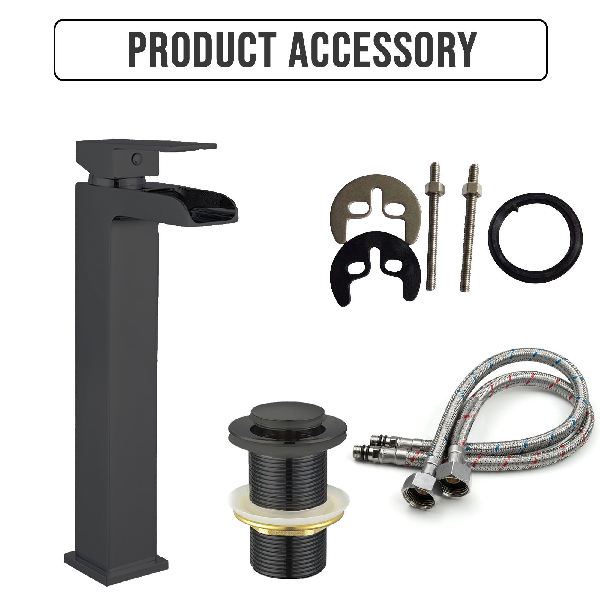 High Rise Mono Basin Mixer Tap – Black