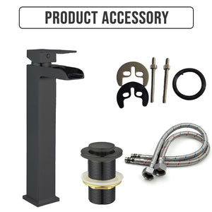 High Rise Mono Basin Mixer Tap – Black