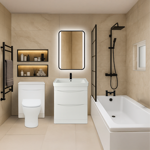 Arko Vista Complete Bathroom Suite -  Black