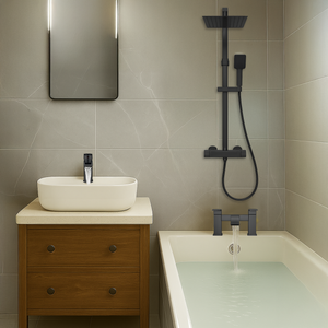 ARKO Vista Bath Filler & Mixer Shower Set – Black