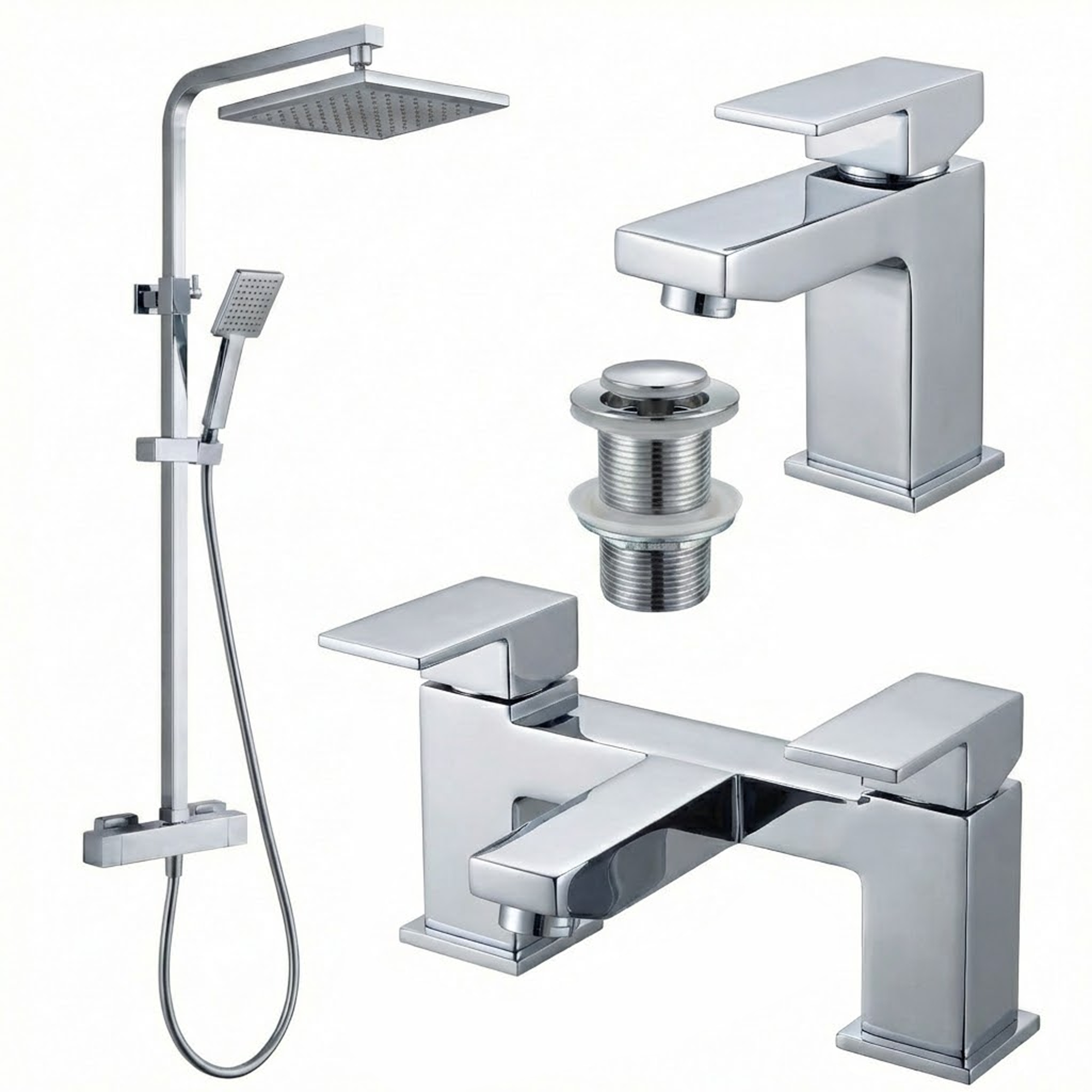 ARKO Verda Bath Filler & Mixer Shower Set – Chrome
