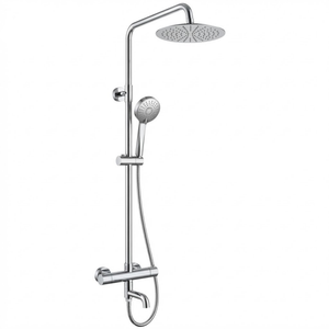 Arko Modern Round Thermostatic Shower with Filler – Chrome