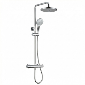 Arko Modern Round Thermostatic Shower – Chrome