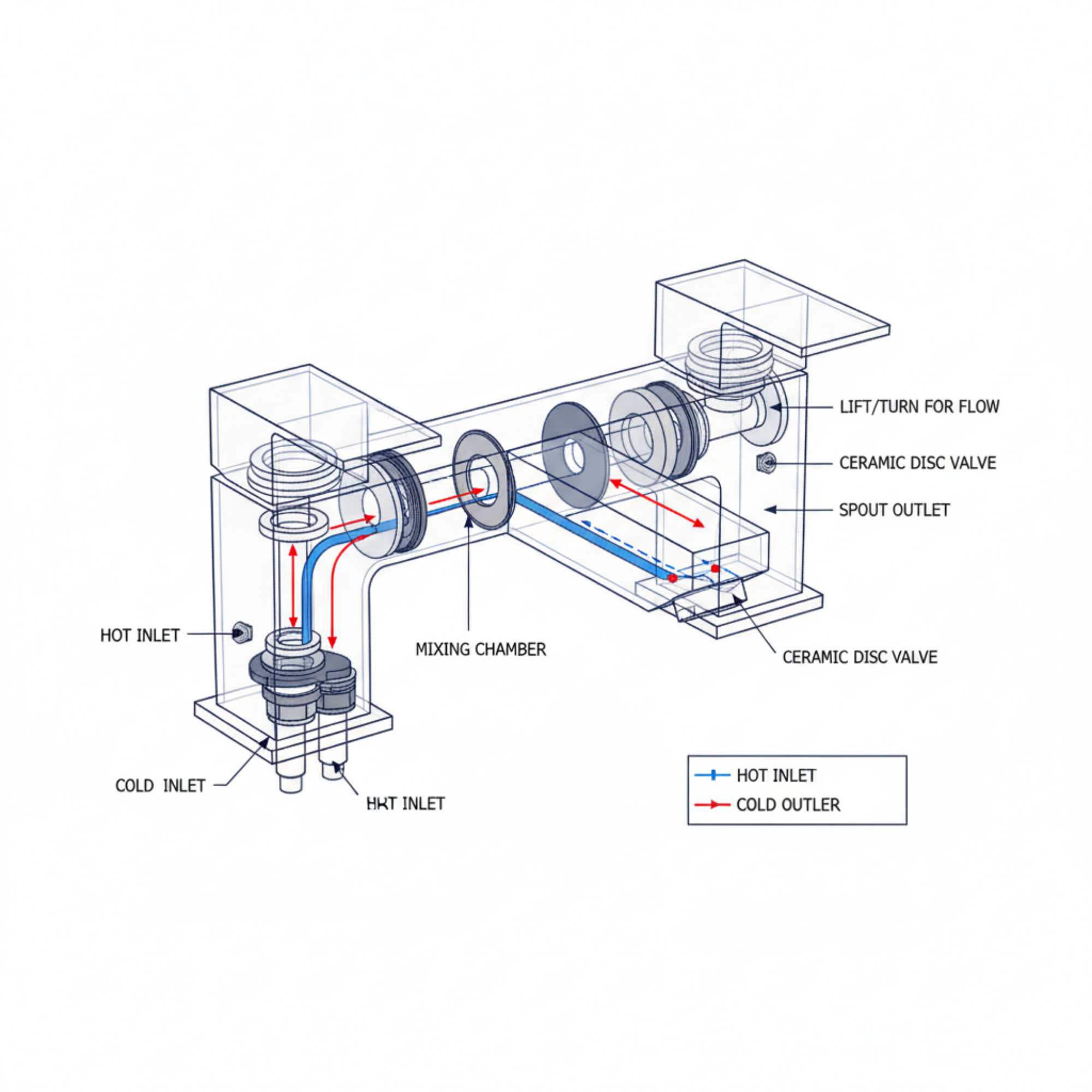 ARKO Verda Brass Bath & Basin Mixer Tap Set – Chrome