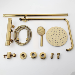 Arko Bathroom Capri Mixer Shower & Basin Mixer Tap Sets with Bath Shower Waste – Brass