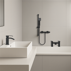 ARKO Vista Bath Filler & Hand Shower Set – Black
