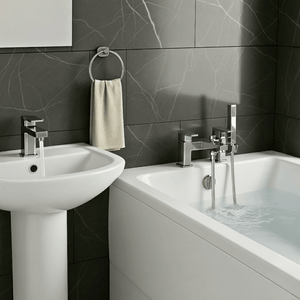 Arko Verda Basin Mixer Tap & Bath Shower Set with Bath Waste – Chrome