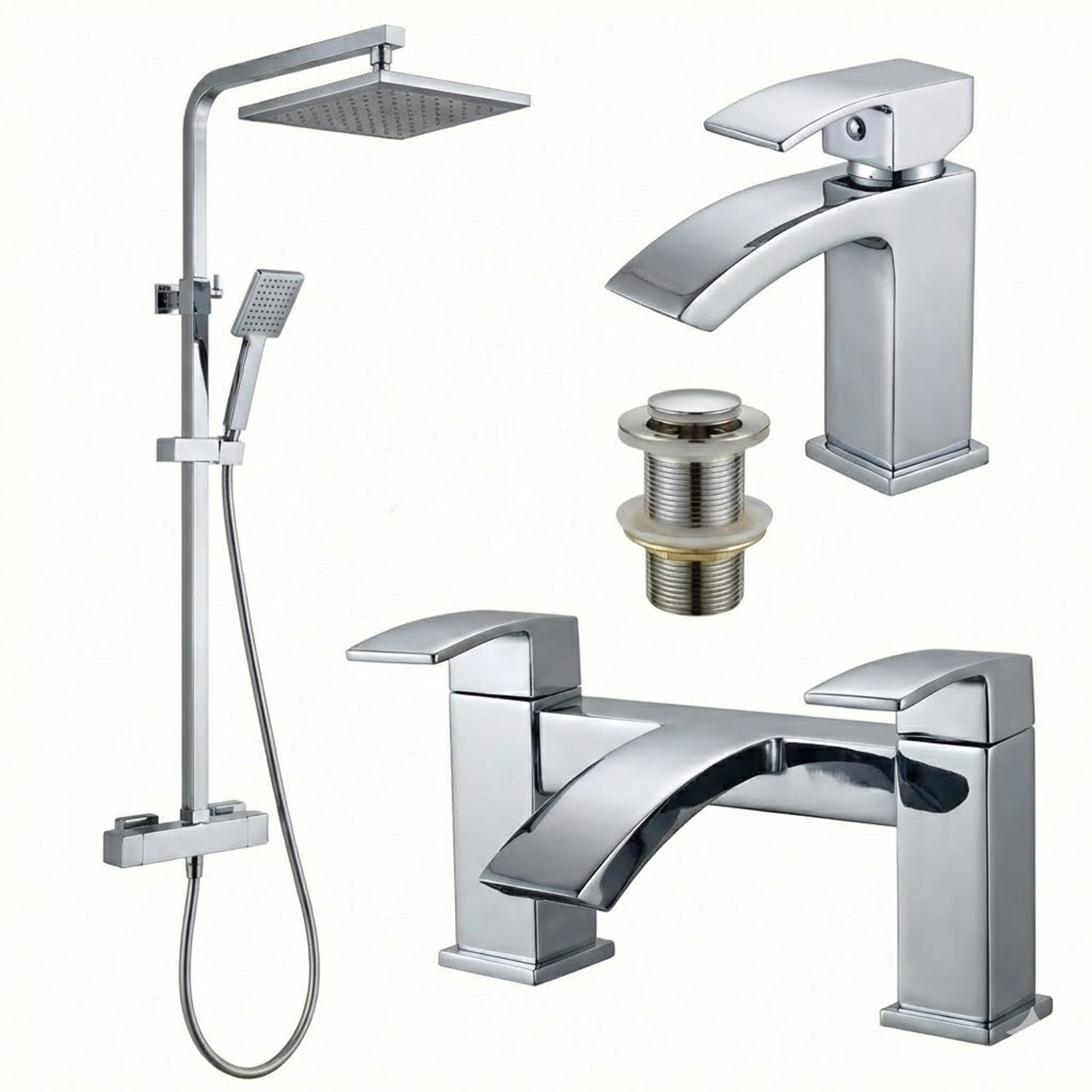 ARKO Vista Bath Filler & Mixer Shower Set – Chrome