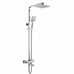 Arko Modern Square Thermostatic Shower  with Filler – Chrome